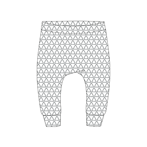 Harembroekje triangles wit