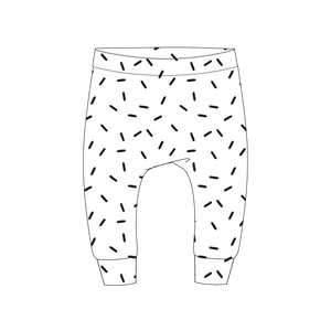 Harembroekje sprinkles wit