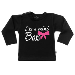 T-Shirt like a mini boss roze strik