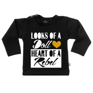 T-Shirt looks a doll heart of a rebel