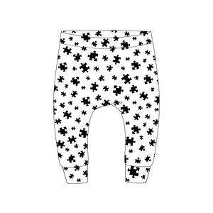 Harembroekje puzzlestukjes wit