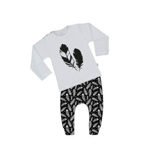 Set Harembroekje Veren wit