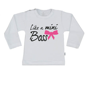 T-Shirt like a mini boss roze strik