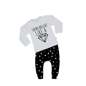 Set Harembroekje Diamant zwart