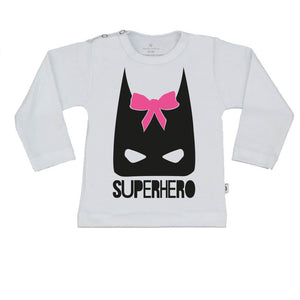 T-Shirt superhero roze